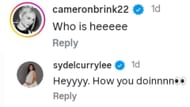 Cameron Brink and Sydel Curry-Lee comments on Damion Lee's new look. Credit: Lee/IG